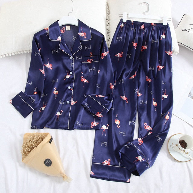 Silk Printing Pyjamas Set