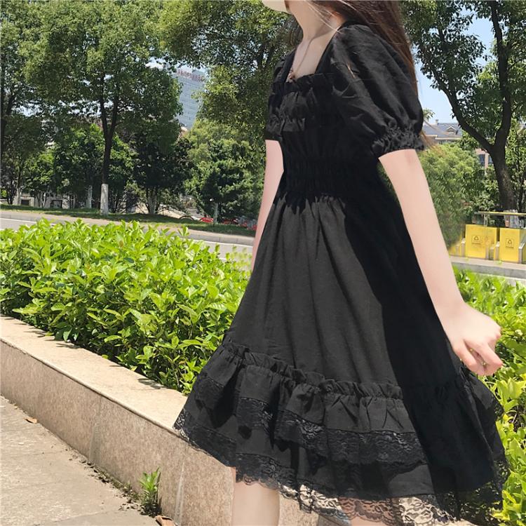 Alt Vampire Tears Short Sleeve Gothic Dark Lolita Dress