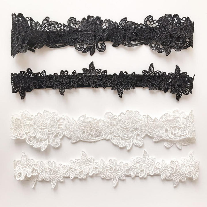Lolita Lace Embroidery Floral Leg Garters