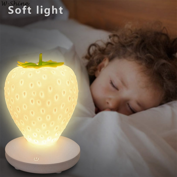 Strawberry Touch LED Night Light Silicone Gift