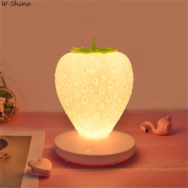 Strawberry Touch LED Night Light Silicone Gift