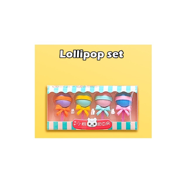 Lollipop Icecream Dessert Erasers Set