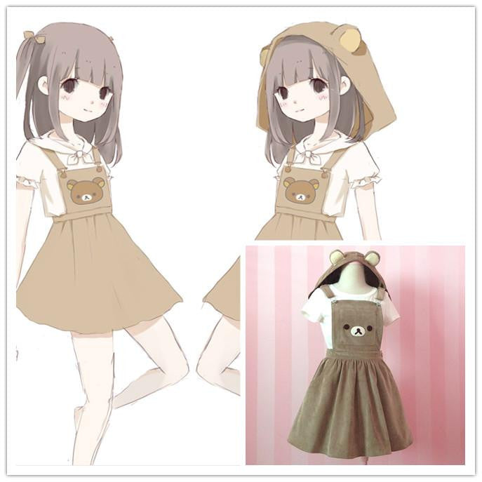 Rilakkuma Kawaii Bear Jumpsuit Harajuku Dress