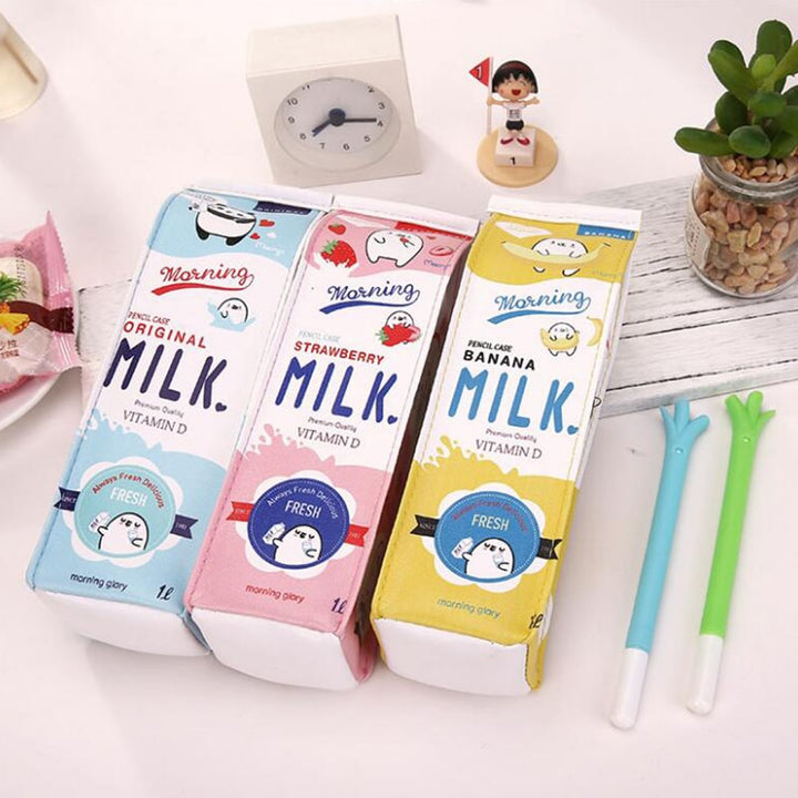 Kawaii Milk box Korea School Pencil Case