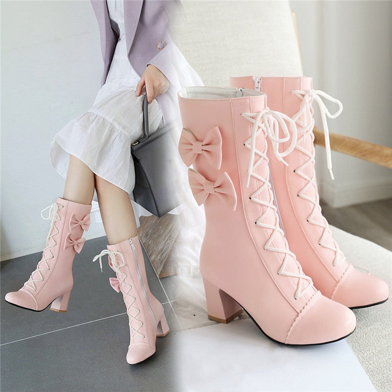 Princess Lolita Cute Party High Heels Boots