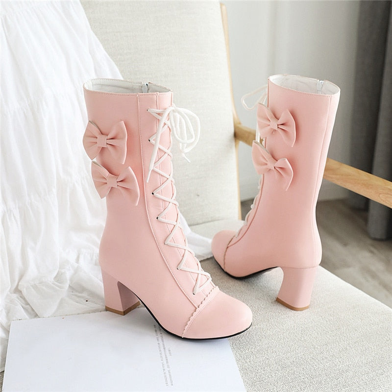 Princess Lolita Cute Party High Heels Boots