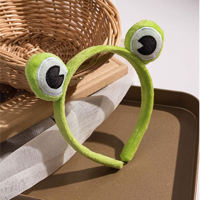 Funny Frog Makeup Headband Elastic Hairbands