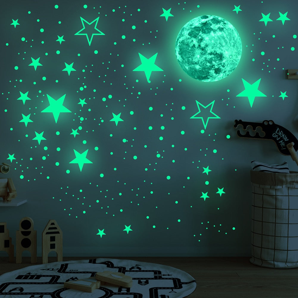 Moon Stars Luminous Wall Sticker
