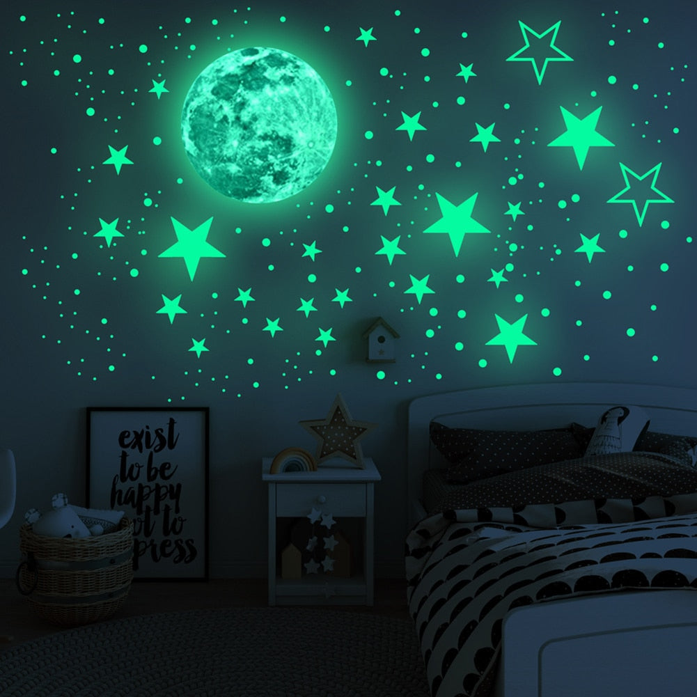Moon Stars Luminous Wall Sticker