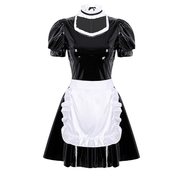 Maid Fancy Patent Leather Dress