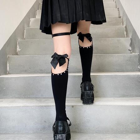 Gothic Harajuku Bow Stockings