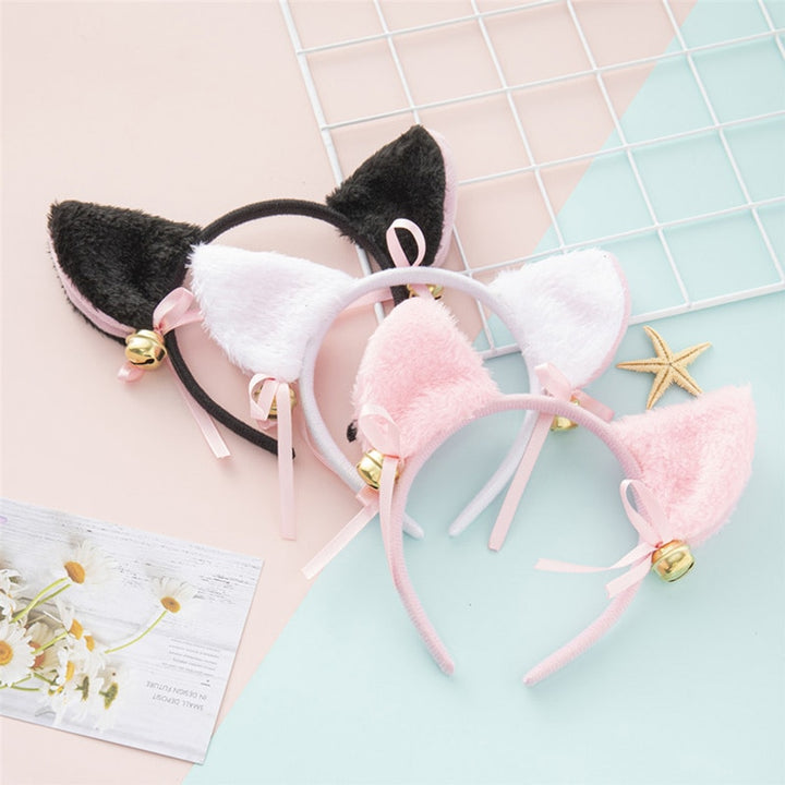 Cat Ear Bow Tie Bell Headwear