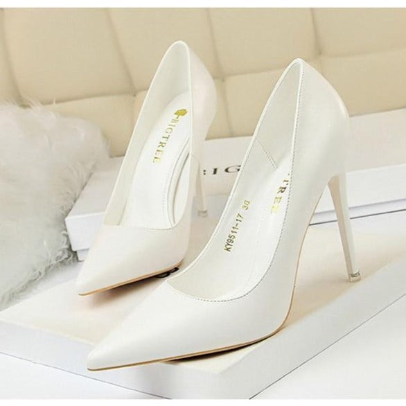 Pointed Toe Stiletto Heel Women's Wedding Shoes - 4.13inch