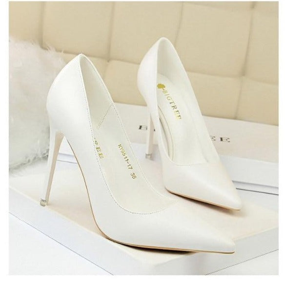 Pointed Toe Stiletto Heel Women's Wedding Shoes - 4.13inch