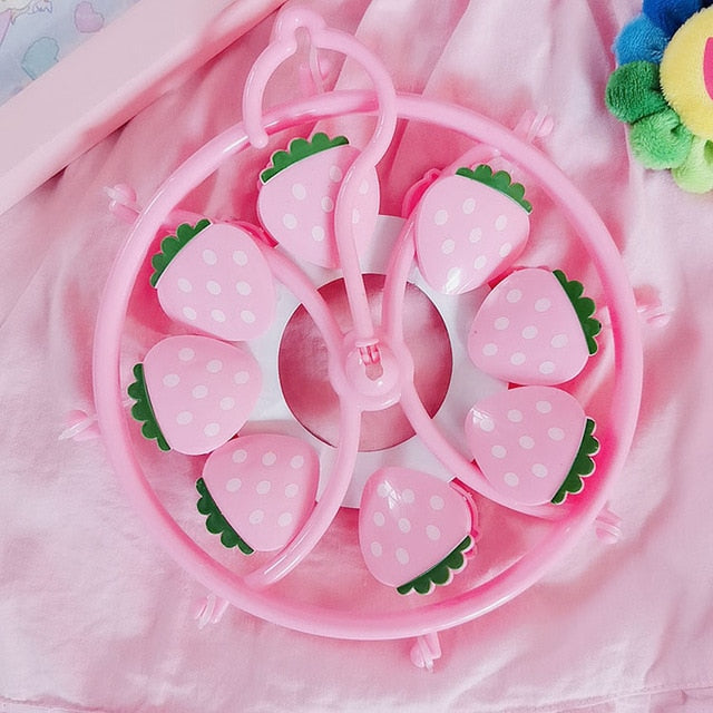 Lovely Pig Strawberry Pink Clothes Rack