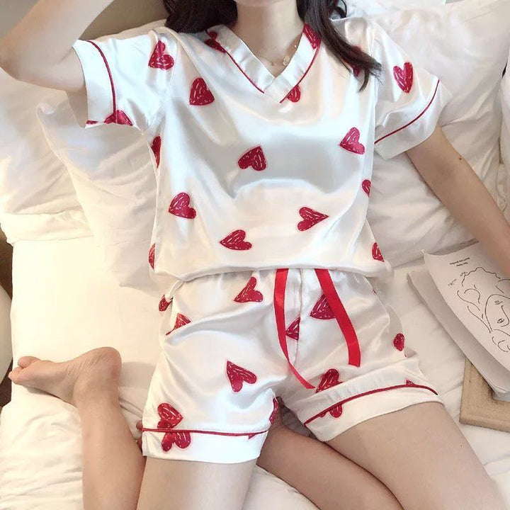 Cute Kawaii Heart print Pajama Set