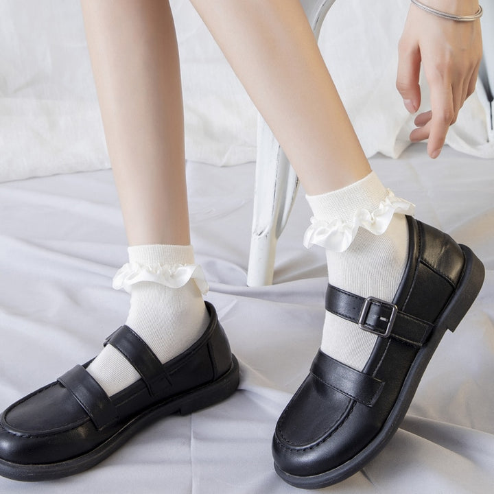 Sweet Ruffle Cotton Socks