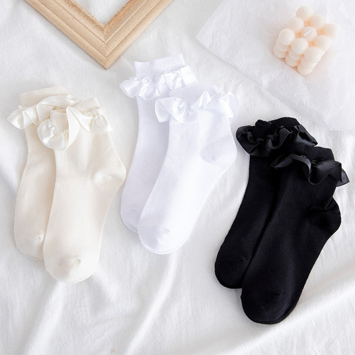 Sweet Ruffle Cotton Socks