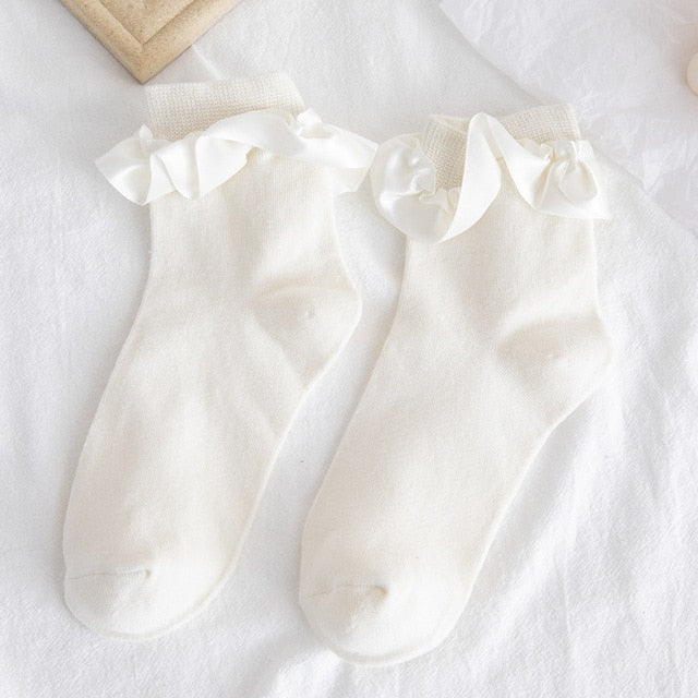 Sweet Ruffle Cotton Socks