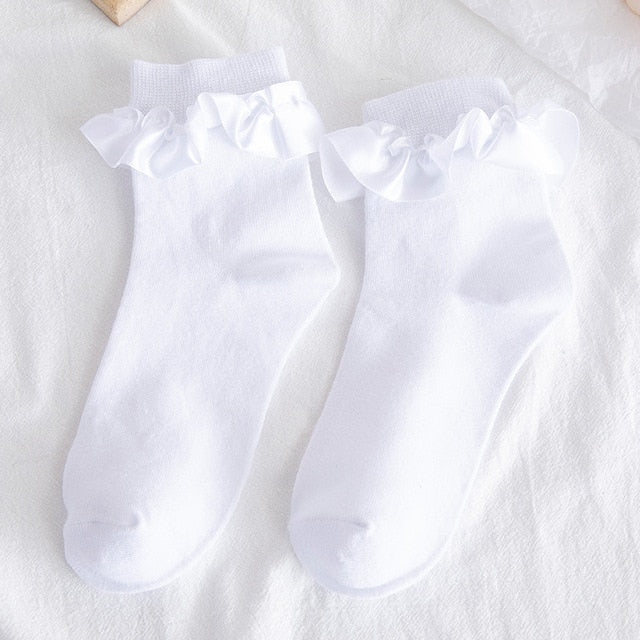 Sweet Ruffle Cotton Socks