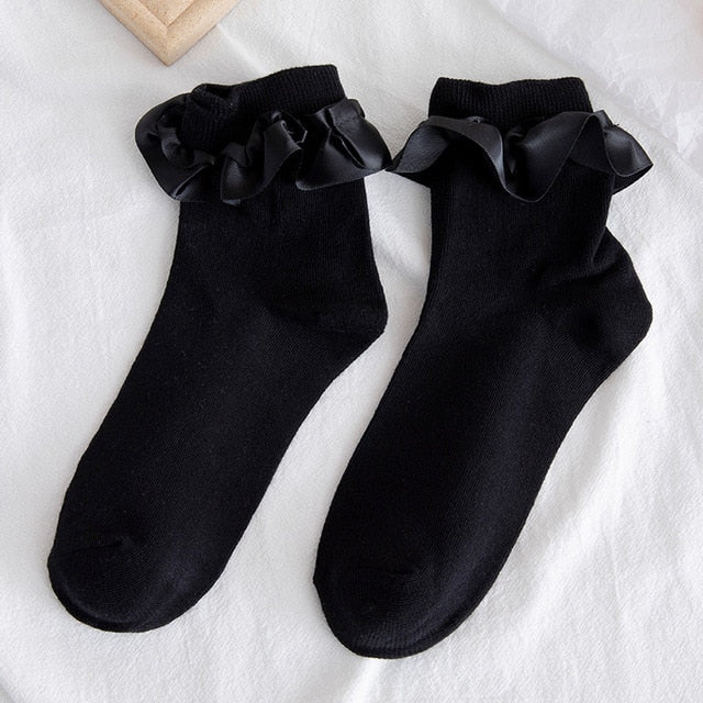 Sweet Ruffle Cotton Socks