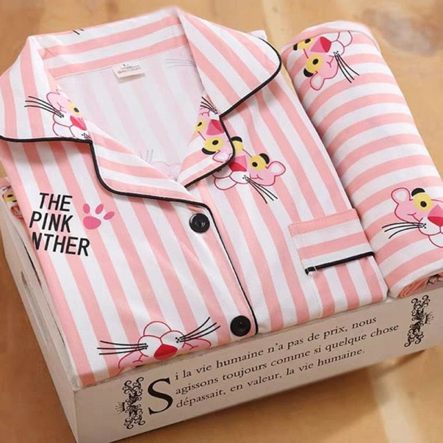 Cute Long Sleeve Pajamas Set