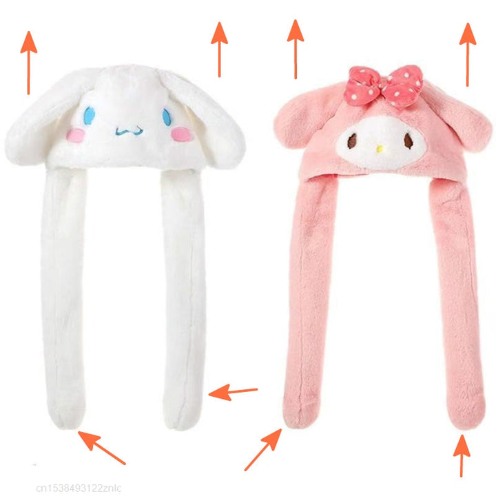 Kawaii Plush Bunny Hat Moving Ears Up Gift