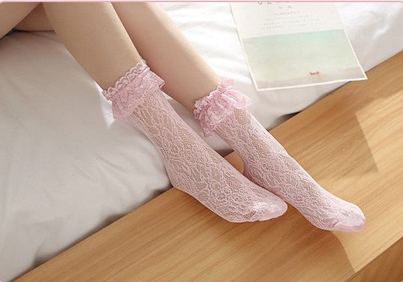 Japanese Lolita Ruffle Socks