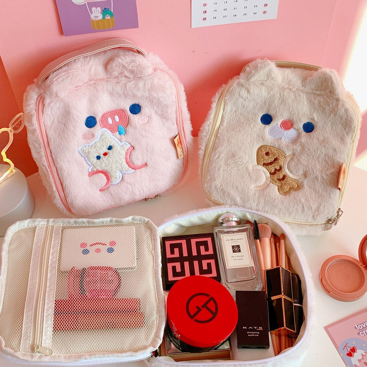 Kpop Make Up Cute Plush Storage Bag