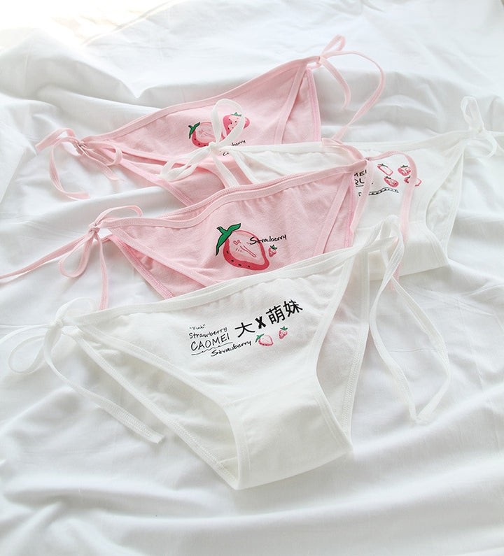 Lolita Pink Strawberry Panties