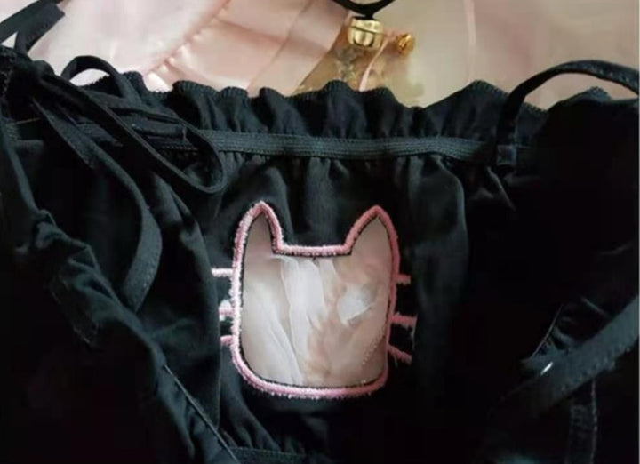 Japanese Girls Cute Cat Underwear Set