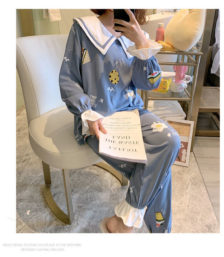 Kpop Cute Ruffled Bow Pajama Sets