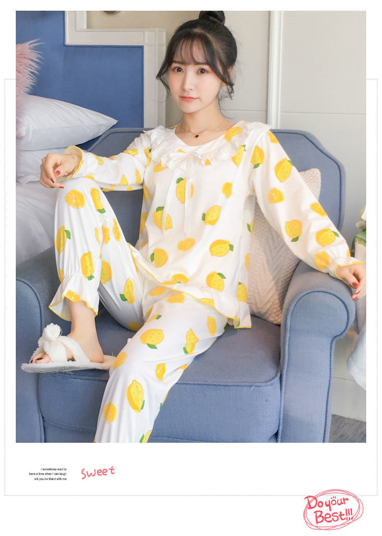 Kpop Cute Ruffled Bow Pajama Sets