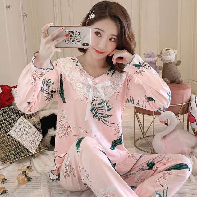 Kpop Cute Ruffled Bow Pajama Sets