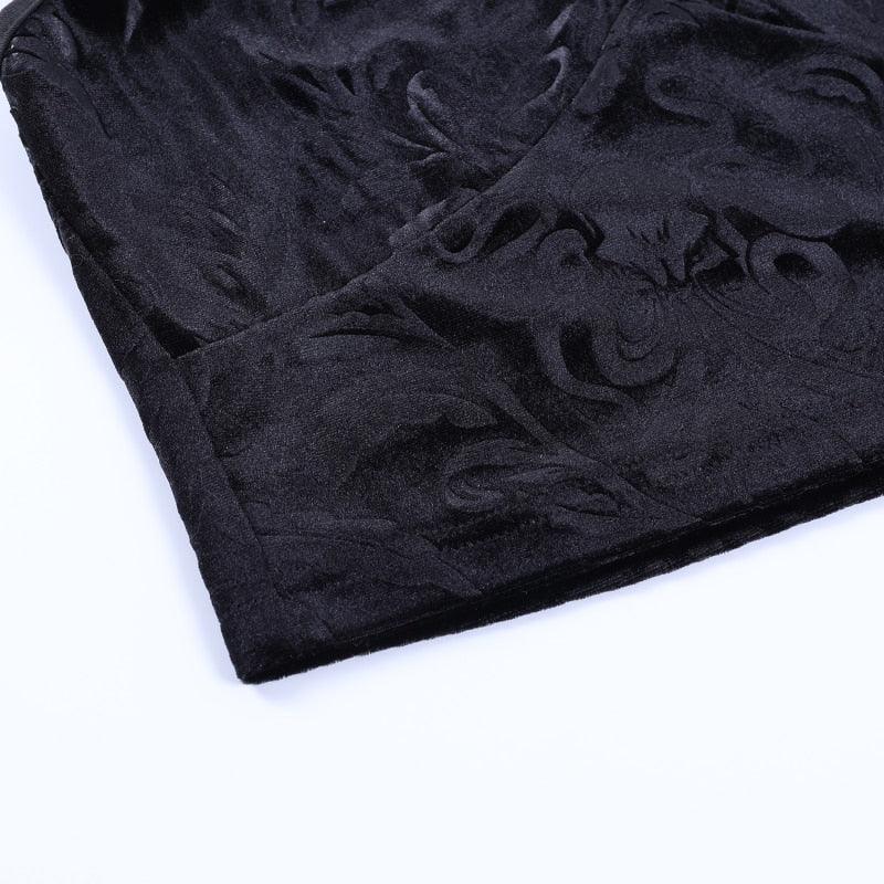 Gothic Dark Lace Halter Tops