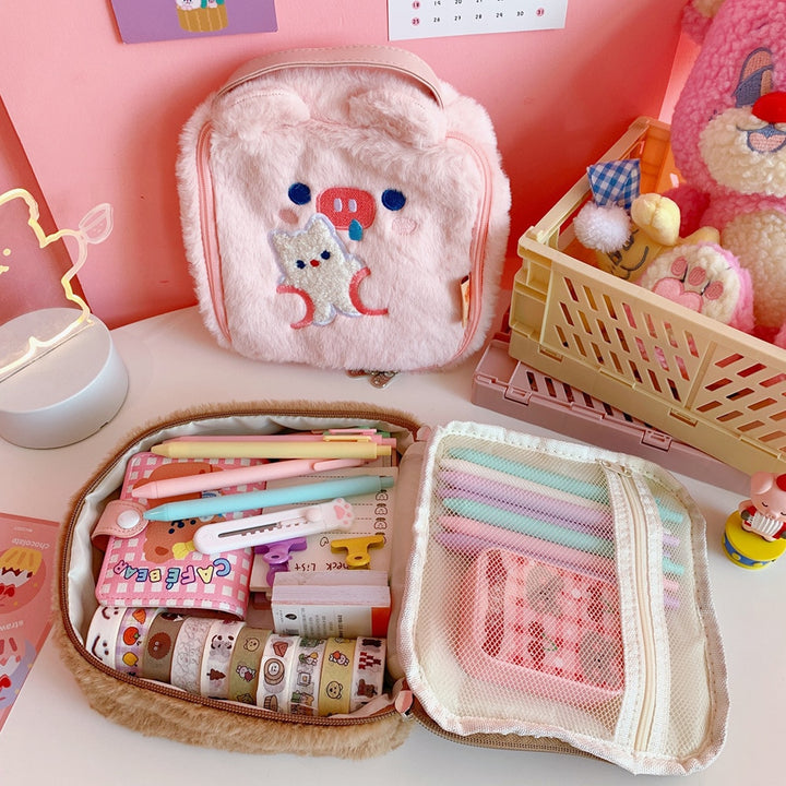 Kpop Make Up Cute Plush Storage Bag