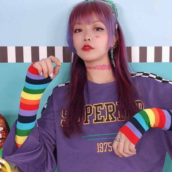 Harajuku Cute Rainbow Cuffs