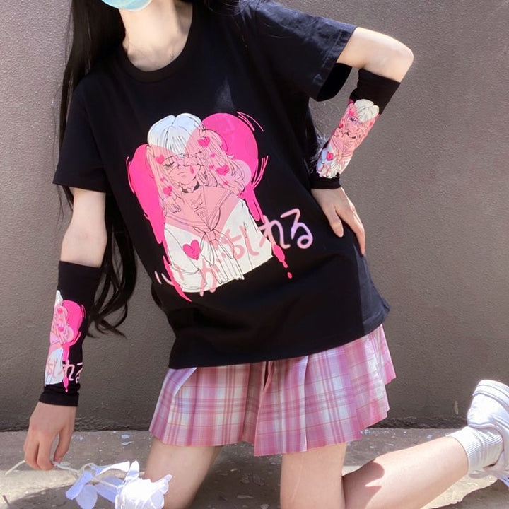 Harajuku Girl Crying T-shirt