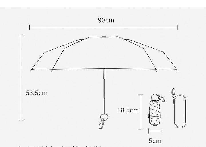 Capsule Compact Portable Pocket Umbrella