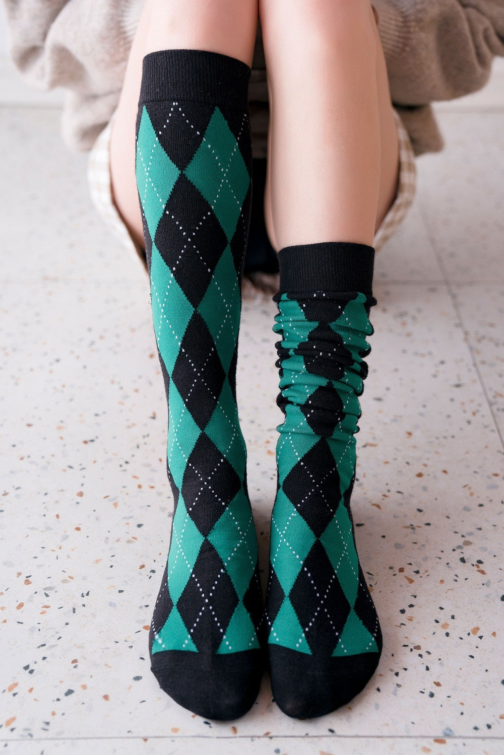 Lattice Harajuku Cotton Long Socks