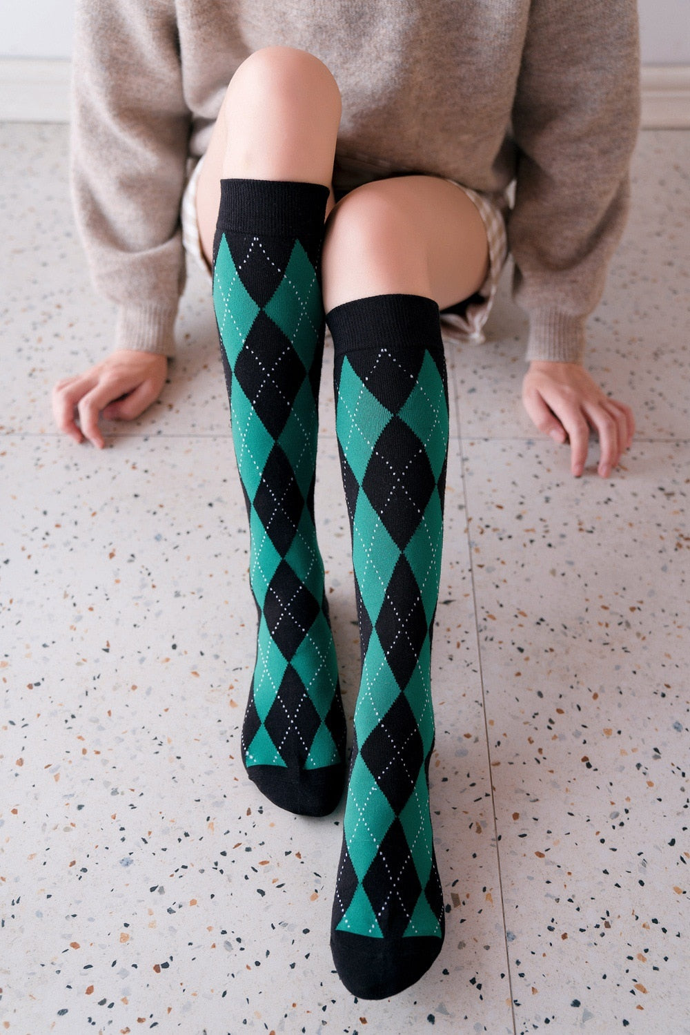Lattice Harajuku Cotton Long Socks