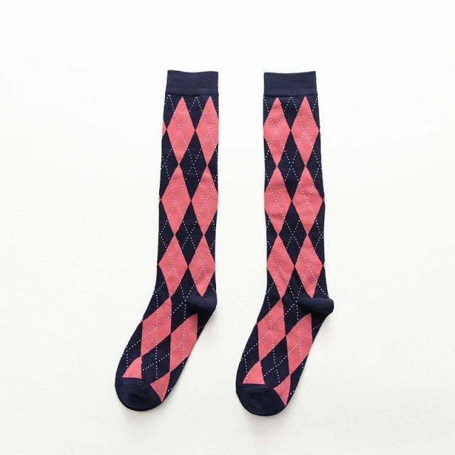 Lattice Harajuku Cotton Long Socks