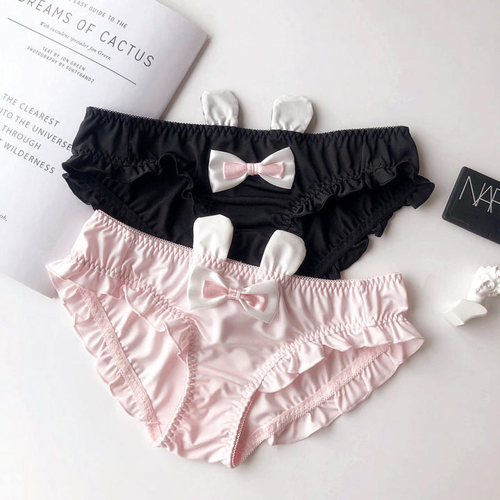 Lolita Cute Bow Ruffle Rabbit Ears Undies