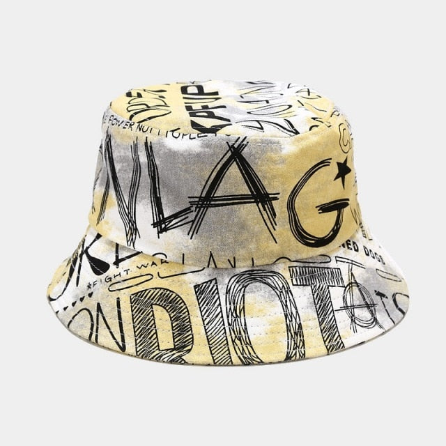 Vintage Graffiti Bucket Fisherman Hat