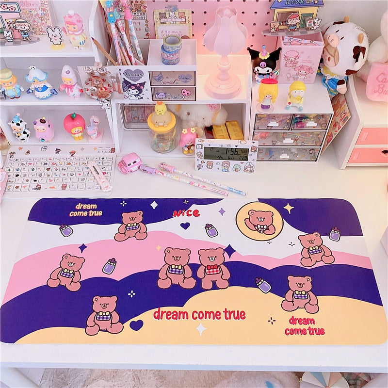 Japanese Kawaii Cute Bunny Desktop Mat