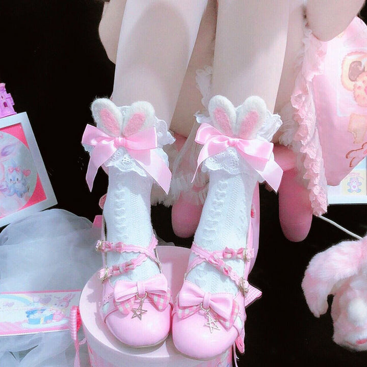 Japanese Kawaii Girl Bowknot Socks