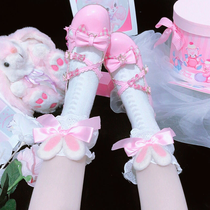 Japanese Kawaii Girl Bowknot Socks