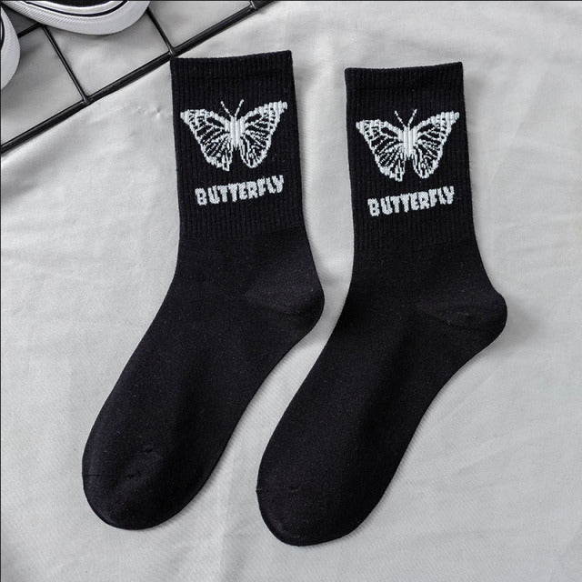 Retro Cute Butterfly Socks