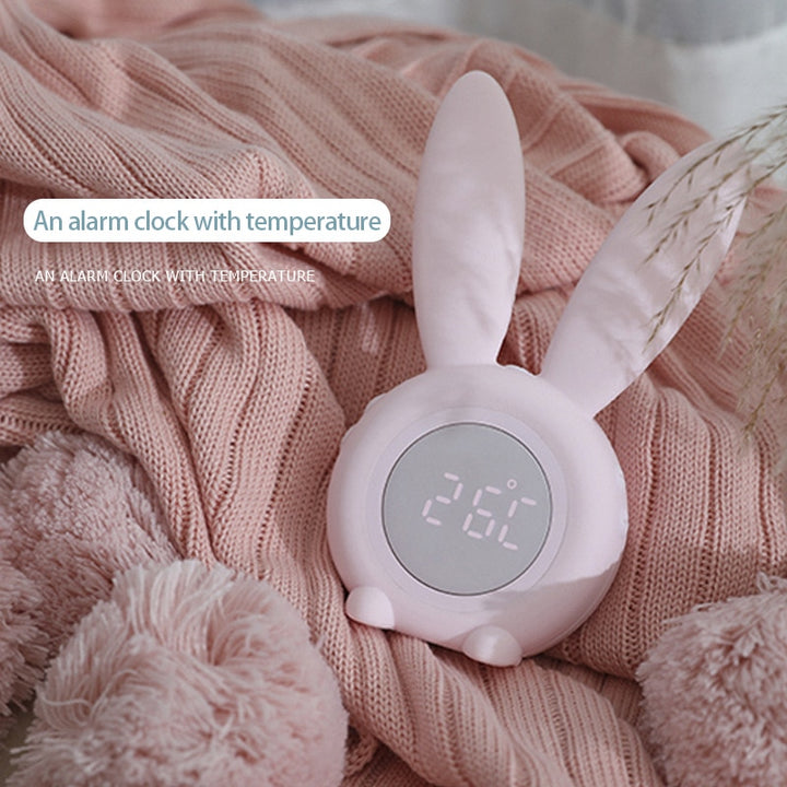 Cute Rabbit Timer Night Light Silicone Clock