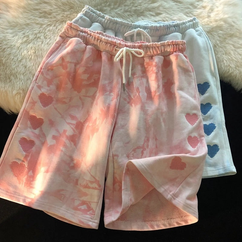 Love Embroidery Shorts